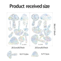 Dimensioni dettagliate degli adesivi olografici a fungo per la decorazione del vetro - 20.5*30cm*2pcs/fun-i004 Stampato Laser