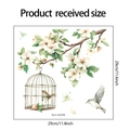 Adhesivo de pared de flores y jaula de 29 cm x 29 cm para decoración del hogar - 29*29CM(fun-m230)