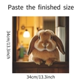 Close-up of cute lop-eared rabbit wall sticker with 34cm dimensions for home decor - Lop-Eared Rabbit Pattern (fun-f336)