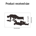 Dimensions détaillées montrant la taille 16x9cm du sticker mural silhouette d'ouvrier - 9*16cm/fun-kg95