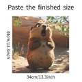 Detail view of cute marmot wall sticker with dimensions thirty-four centimeters square - 34*34cm/fun-f320