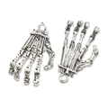 Vintage silberne Skeletthand-Anhänger aus antiker Legierung für DIY Schmuck Halsketten - Skeletthand-Stil (A3-376)