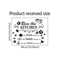 Detail view of Bless this Kitchen wall sticker with butterfly and floral silhouette motifs - 36*49cm/WZ9009