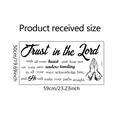 Macro detail of Trust in the Lord wall decal with prayer hands showing 50x59cm size - 40*59cm/WZ9024