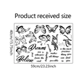 Dettagli di adesivi murali con farfalle e citazioni misurando 59cm per 40cm - 40x59cm
