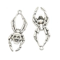 Antik-silberner Halloween Totenkopf-Spinne Anhänger aus Vintage-Legierung - Totenkopf Spinne Stil (A3-378)