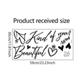 Detail view of WZ9012 wall sticker layout with 59x30cm size measurements and text - 30*59cm/WZ9012