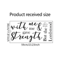 Detaillierte Größenangaben für Bibelvers-Wandtattoo mit Maßen von 30cm x 59cm - 30*59cm