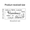 Detail view of WZ9046 wall sticker dimensions showing 59cm x 30cm layout size - 30*59cm (WZ9046)