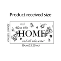 Layout dettagliato con dimensioni 30x59cm per adesivo murale HOME con farfalle decorative - 30*59cm/wz9016