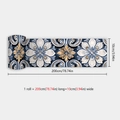 Detail van vintage mandala muursticker rand in blauw en goud afmeting 10x200cm decor - 10x200cm / Mandala Geometrisch Bloemen (BYX014)