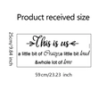 Detailed dimensions of WZ9056 wall sticker showing 25x59cm size layout for home decor - Standard Style (WZ9056)