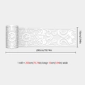 Cenefa de pared adhesiva 3D con relieve clásico en color blanco mate, largo de 200 cm - 10*200cm/BYX006 UV Transparente