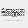 Self-adhesive damask wall border sticker, 10cm x 200cm roll for home decoration - 10*200cm(BYX022)