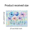 Detail der BXC003UV Glasfolie mit bunten Aquarell-Mohnblumenmustern für Fenster - 20.5*27cm (BXC003UV)