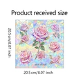 Maßangaben von 20,5 cm für die lasergefertigte Fensterfolie mit Rosenmotiv - 20.5*20.5cm/BXC004UV Laser UV