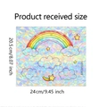 Maßangaben für holografische Regenbogen und Wolken statische Fensteraufkleber - Regenbogen Wolke Stern Stil (BXC012UV)