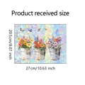 Detaillierte Größentabelle für Blumenkübel und Schmetterling Fensteraufkleber - Blumeneimer Schmetterling Stil (BXC007UV) / 20.5*27cm/BXC007UV Laser UV