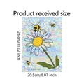Maattabel voor statische raamfolie met madeliefjes en bijen, 28cm x 20,5cm - 20.5x28cm(BXC013UV)
