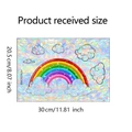 Gedetailleerde afmetingen voor regenboogwolk prisma raamfolie van 30x20,5 cm - Regenbogen Wolk (BXC029UV) / 20.5*30cm