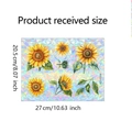 Detail of holographic prism window film with sunflower design measuring 20.5 x 27 cm - 20.5*27cm/BXC011UV