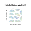 Vel van 10 iriserende wolk raamstickers met lasereffect van 20,5 cm bij 20,5 cm voor ramen - Wolk Vorm (BXC036)