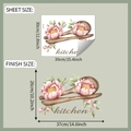 Detailed sheet and finish size layout for kitchen wall decals with peonies and wooden spoons - 30x39cm (fun-f412)