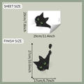 Peeking black cat wall decal dimensions sheet 20x29cm and finish size 27x17cm guide - 20*29CM