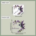 Dimensioni dettagliate e misura finale per l'adesivo da parete con colibrì e fiori - 29*29CM (fun-f443)