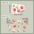 Detail view of red apple wall stickers showing layout sheet size and individual leaf elements - 20*29cm*2pcs/fun-f435