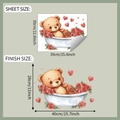 Tabella dimensioni dell'adesivo murale con orsetto nella vasca da bagno 30x39cm - 30*90CM/fun-f452
