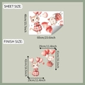 Detail showing sheet size and finish dimensions of cartoon cat and heart wall stickers - 40*60cm(fun-e189)