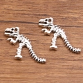 Silver plated Tyrannosaurus skeleton alloy pendants for DIY necklace jewelry making - Antique Silver