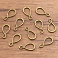 Pack of 10 antique bronze alloy infinity link connectors for DIY jewelry making - 1 Piece / Ancient Bronze