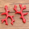 Pendentifs branches de corail rouge en acrylique pour bijoux DIY et accessoires marins - Corail Rouge No 23 / 36X60mm