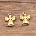 Colgante de ángel dorado en acero inoxidable 304 para creación de joyas DIY - 10x12mm / Dorado