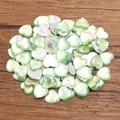 Pearlescent heart-shaped acrylic flatback charm in gradient green with AB aurora finish - Heart / 10mm (1 Piece) / Green