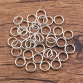 Silver-finished round zinc alloy evil eye jewelry connectors for DIY necklaces - Loose Beads (0.8g) / Round Beads 12mm / Silver