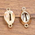 Golden acrylic laser sea shell charm connector for DIY jewelry bracelets and earrings - No.2 Seashell (6053565506844) / Laser Gold No.2 Seashell 16X30mm 1.5g