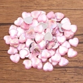 Iridescent pink heart-shaped acrylic shell charms for DIY crafts and jewelry decoration - Heart / 10mm (1 Piece) / Pink