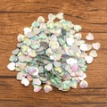 Gradient fish scale heart acrylic flatback charms with iridescent finish for DIY crafts - Heart / 11x12mm (1 Piece) / White