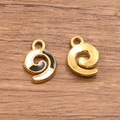 Ciondoli a spirale in acciaio inox 304 dorati e smalto bianco-nero per gioielli DIY - Stile Numero 9 Nero Bianco