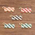 Detailed close-up of colorful round candy charms with oil-drop finish on wood - 10x21mm / Style 2 Random