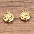 Golden 304 stainless steel flower charm pendants for DIY jewelry making accessories - Cross Flower Style (1512) / Gold