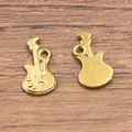 Gold plated 304 stainless steel guitar pendant for DIY jewelry making and charms - Guitar Style (1539) / Gold