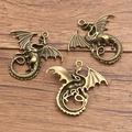 Pendentifs de dragon en bronze vintage pour la fabrication de bijoux DIY et colliers - Bronze