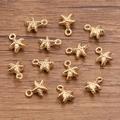 DIY Seestern-Anhänger aus KC-Goldlegierung mit strukturierter Oberfläche für Schmuck - Mini Seestern Stil (7)