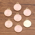 Pink and gold spiral alloy charms for DIY jewelry making with KC gold dripping oil finish - Style 1 Round Swirl (1 Pink) / Pink