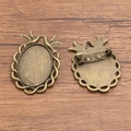 Antike Bronze-Broschenbasis mit Vogelmotiv für DIY-Schmuck und Edelsteinfassungen - Antike Bronze (Stil 3)