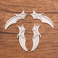 DIY antique silver bat wing connector charms in zinc alloy for Halloween jewelry - Antique Silver Bat (18X49mm)